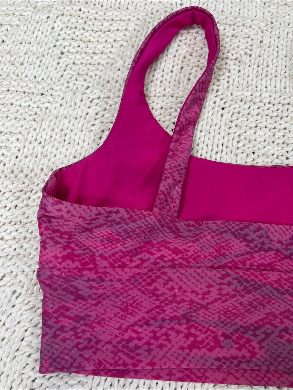 Beach Riot Fuchsia-Pink Patterned Sports Bra - Picture 6 of 10